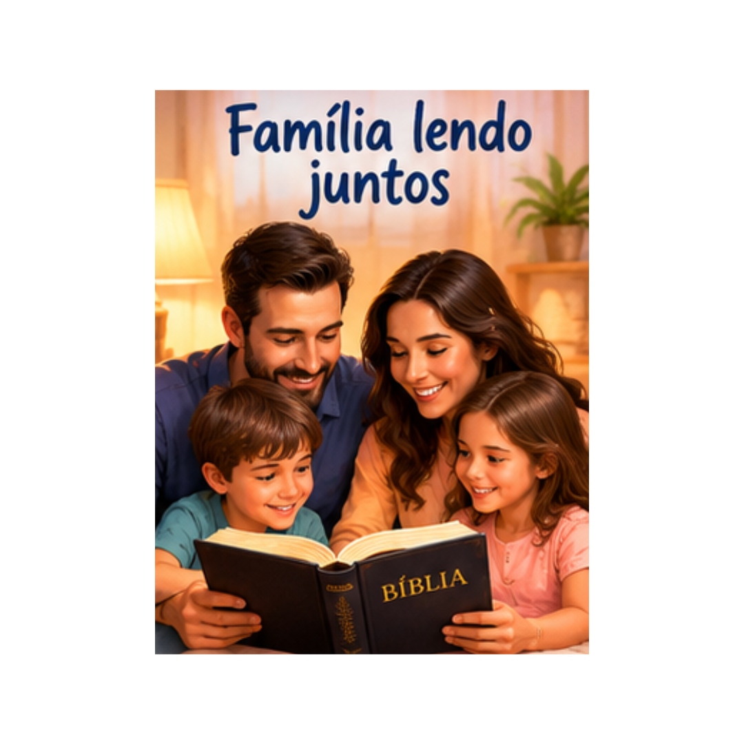 Família lendo juntos